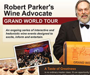 Brochures design - Robert Parker's Wine advocate - Grand World Tour Flyer