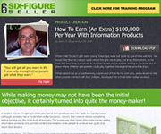 web site development - Six-Figure Seller - squeeze page - www.sixfigureseller.com