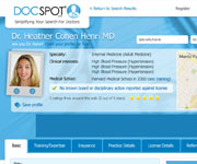 web site development - Doc Spot, Simplifying Your Search For Doctors - http://www.docspot.com/