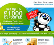 web site development - Payday Panda - Fast short term loans website - http://paydaypanda.co.uk/ - not jet