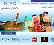 web site development - Tropic, A world of Drinks! - http://tropicsa.com/